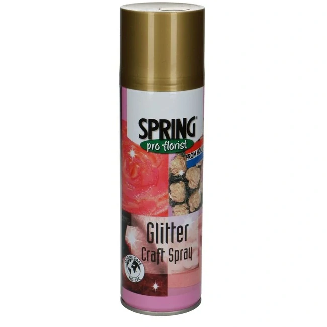 Glitrový sprej floristický zlatý