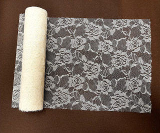  Čipka dekoračná krémová Gréta 24cm x 4m