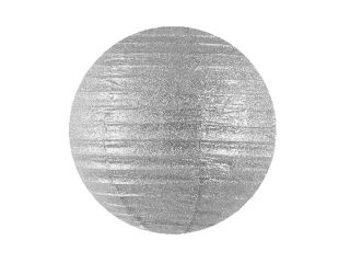 Lampión papierový strieborný trblietavý 25cm