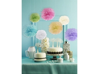 Pom pom biely 35cm